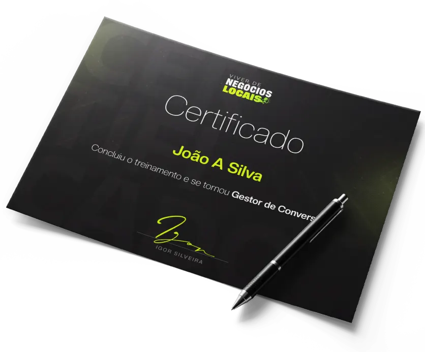 Viver de Negócios Locais VNL Igor Silveira Certificado